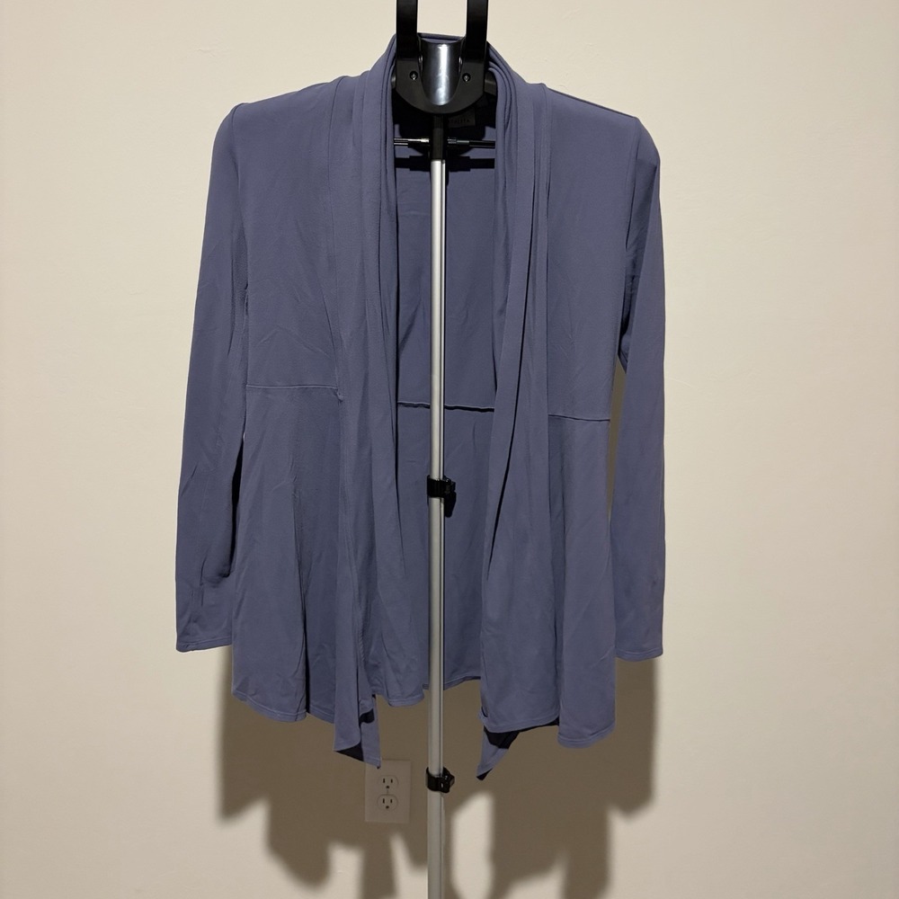 Athleta Open-Front Draped Cardigan in Dusty‎ Lavender Blue Size XS